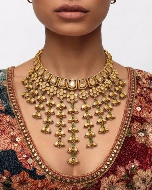 MOISSANITE POLKI NECKLACE