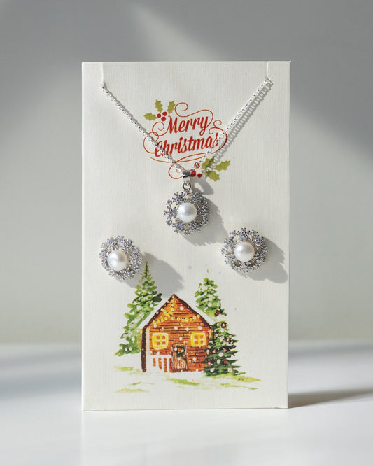 CHRISTMAS PEARL NECKLACE SET
