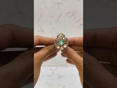 PEACOCK MOISSANITE RING