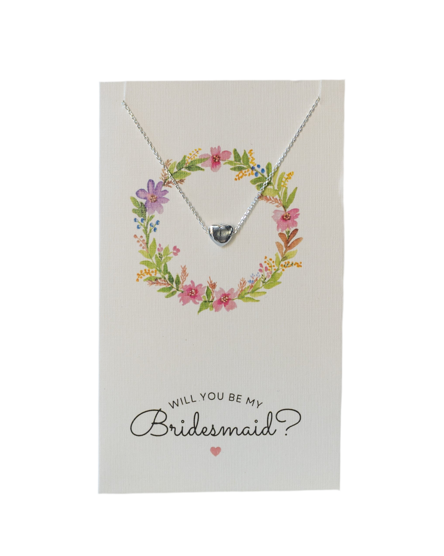 BRIDESMAID HEART NECKLACE