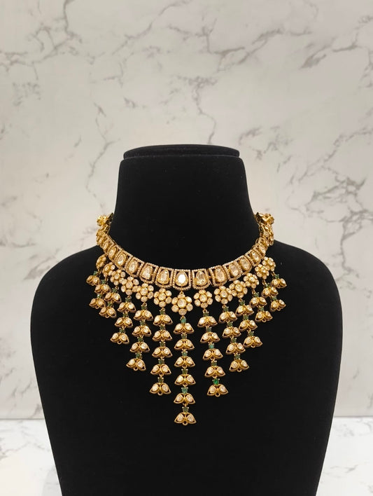 MOISSANITE POLKI NECKLACE