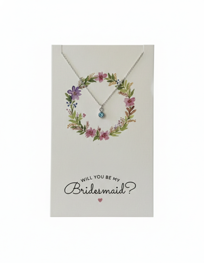 BRIDESMAID BIRTHSTONE NECKLACE