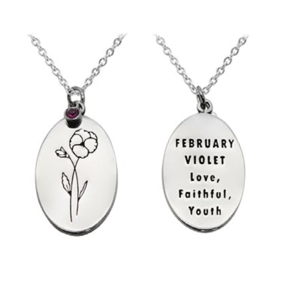 BIRTHDAY FLOWER & STONE NECKLACE