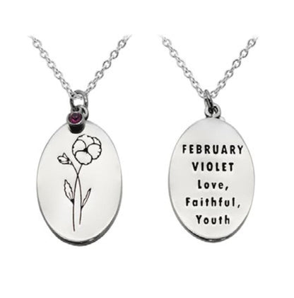 BIRTHDAY FLOWER & STONE NECKLACE