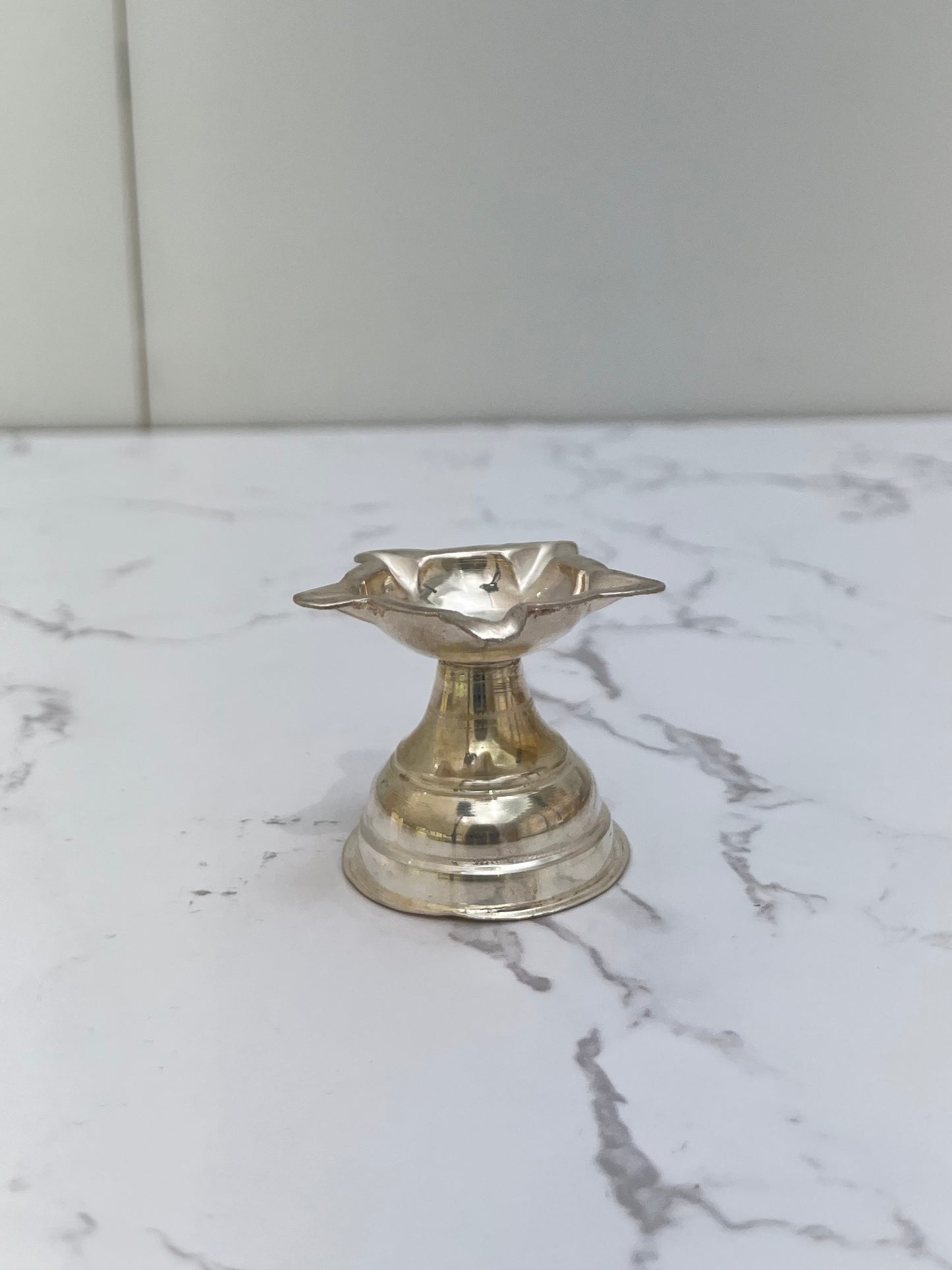 925 Sterling Silver Panch Mukhi Diya | Five-Faced Puja Deepak