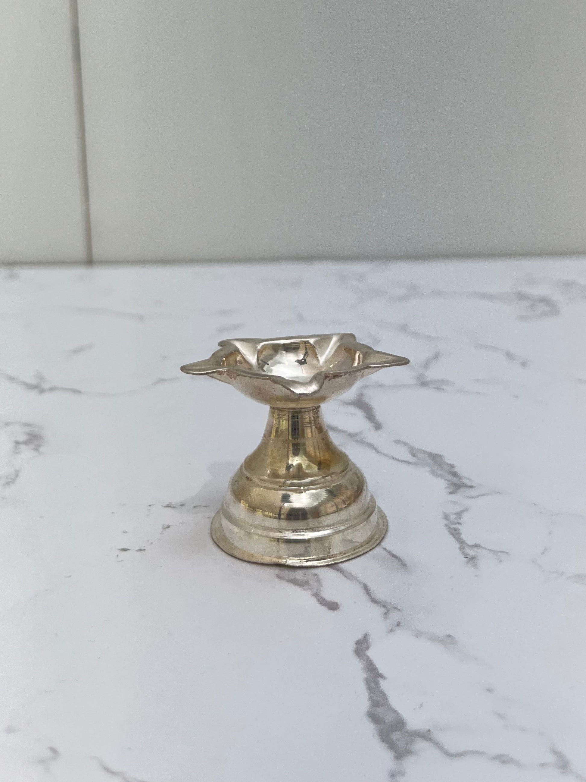 925 Sterling Silver Panch Mukhi Diya | Five-Faced Puja Deepak