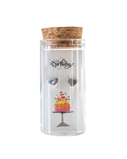 BIRTHDAY HEART STUDS