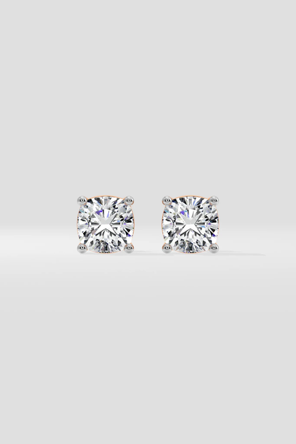 CUSHION SOLITAIRE EARRINGS