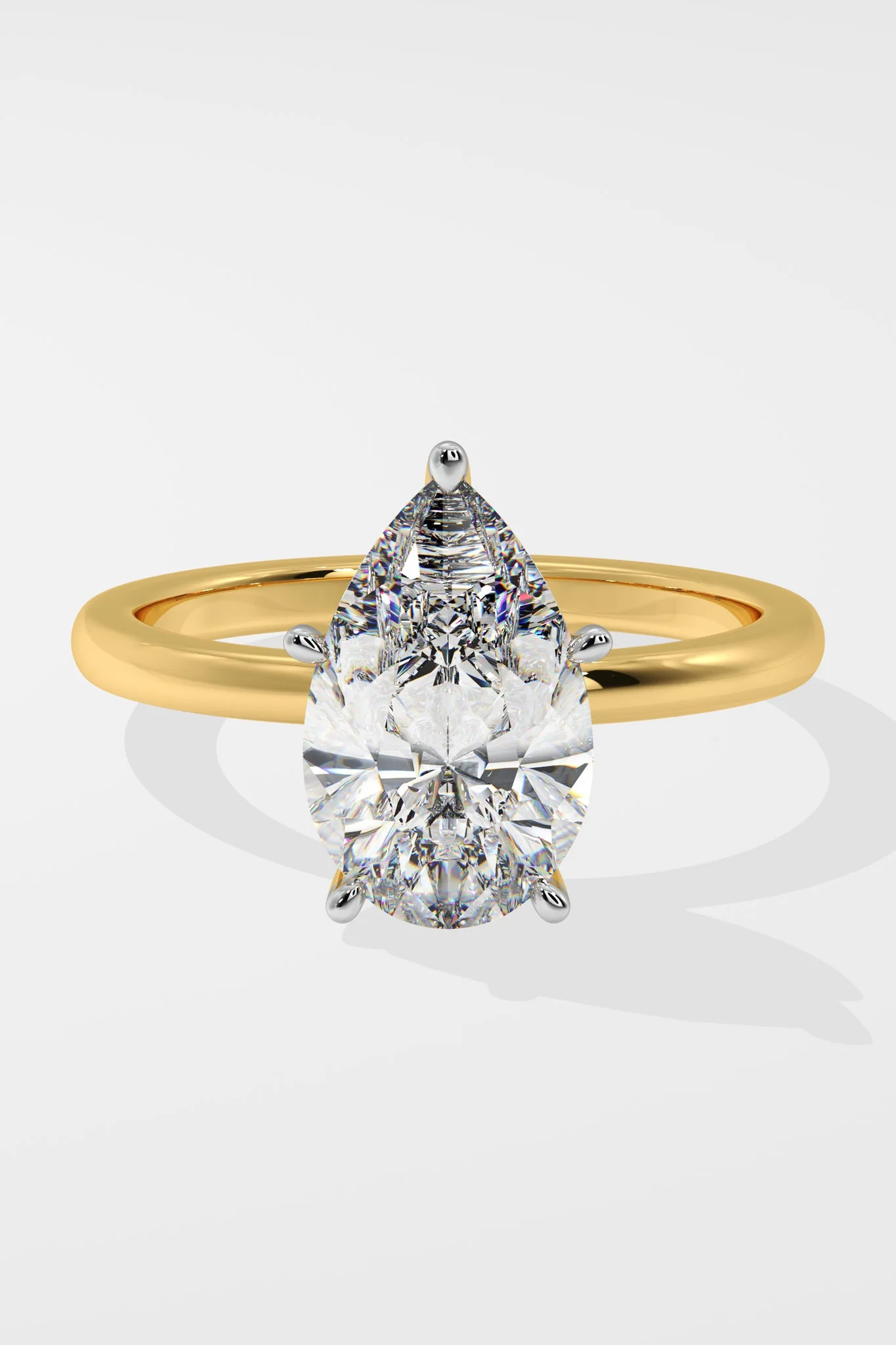 PEAR SOLITAIRE RING