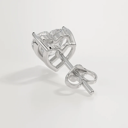 HEART SOLITAIRE EARRINGS
