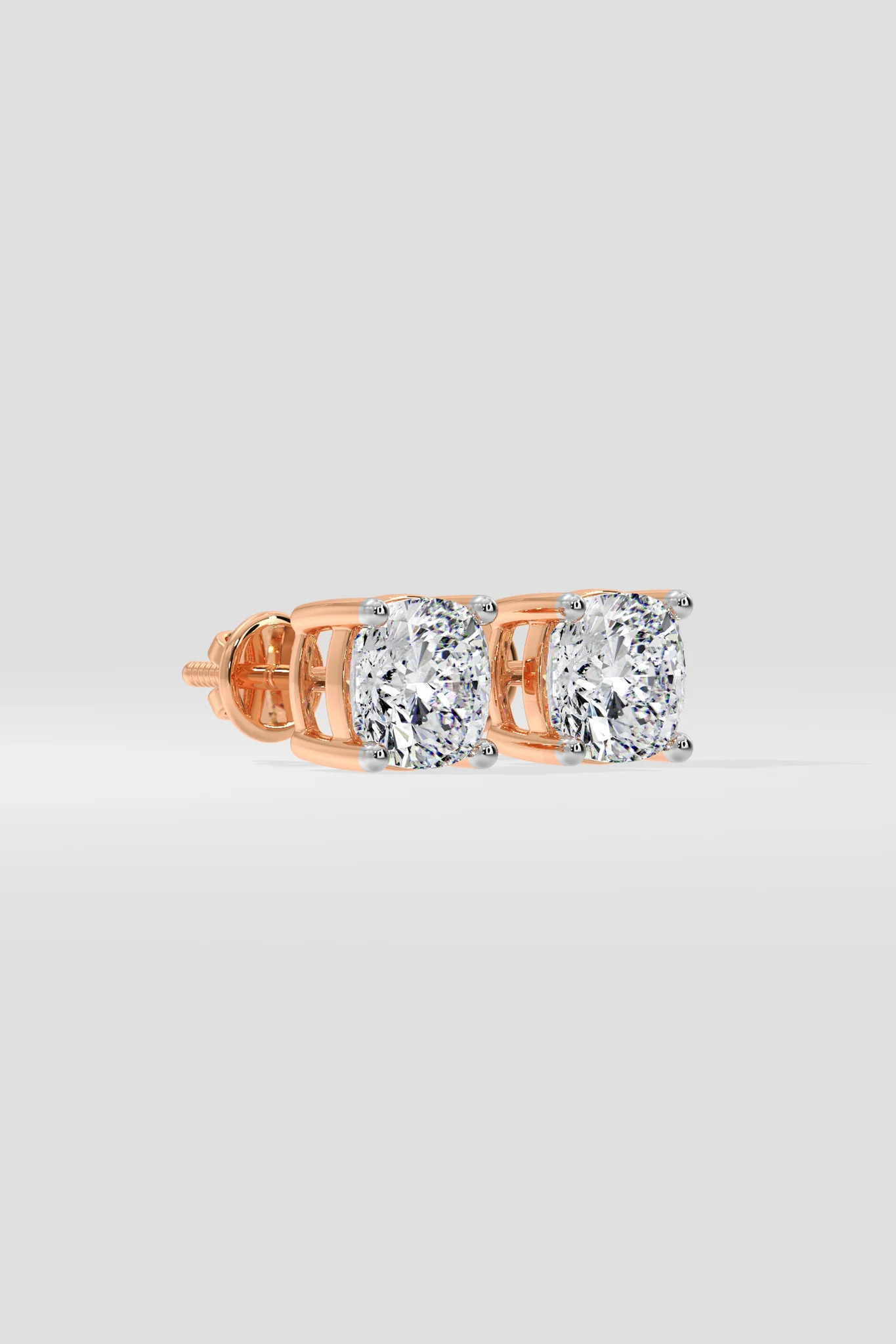 CUSHION SOLITAIRE EARRINGS