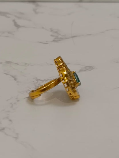 PEACOCK MOISSANITE RING