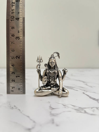 SILVER SHIVA IDOL