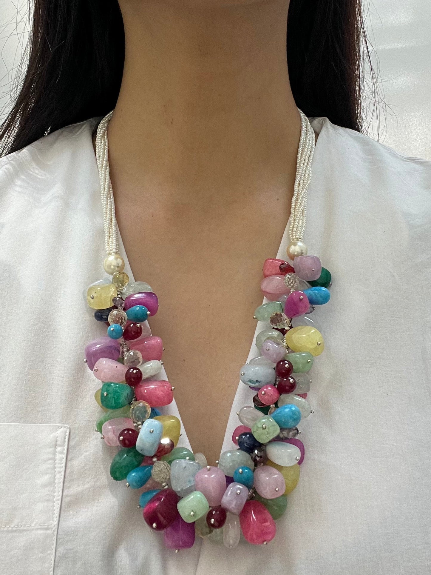 MULTICOLOUR STONE NECKLACE