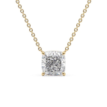 CUSHION SOLITAIRE NECKLACE