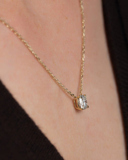 CUSHION SOLITAIRE NECKLACE