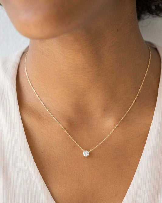 ROUND SOLITAIRE NECKLACE