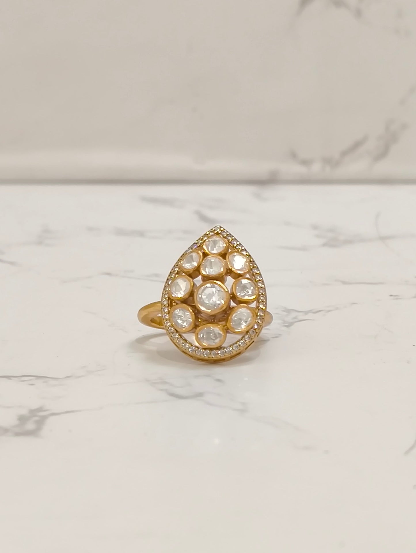 MOISSANITE POLKI RING