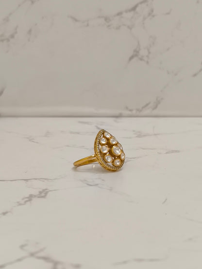 MOISSANITE POLKI RING