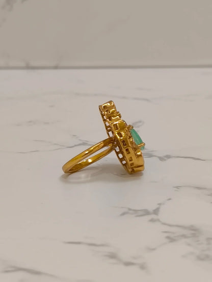 PEACOCK MOISSANITE RING