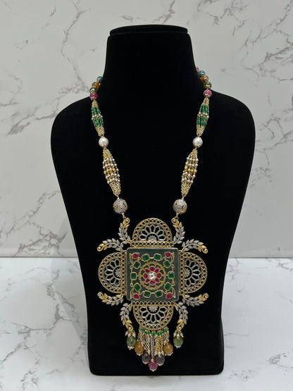 MEENAKARI TEMPLE NECKLACE