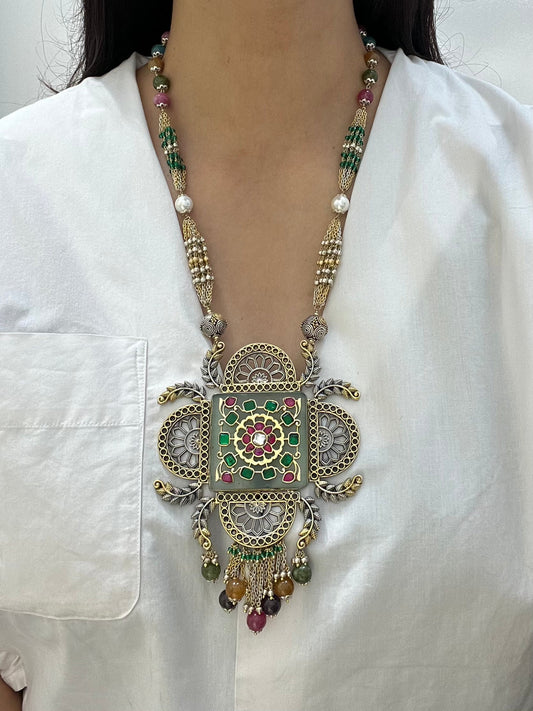 MEENAKARI TEMPLE NECKLACE