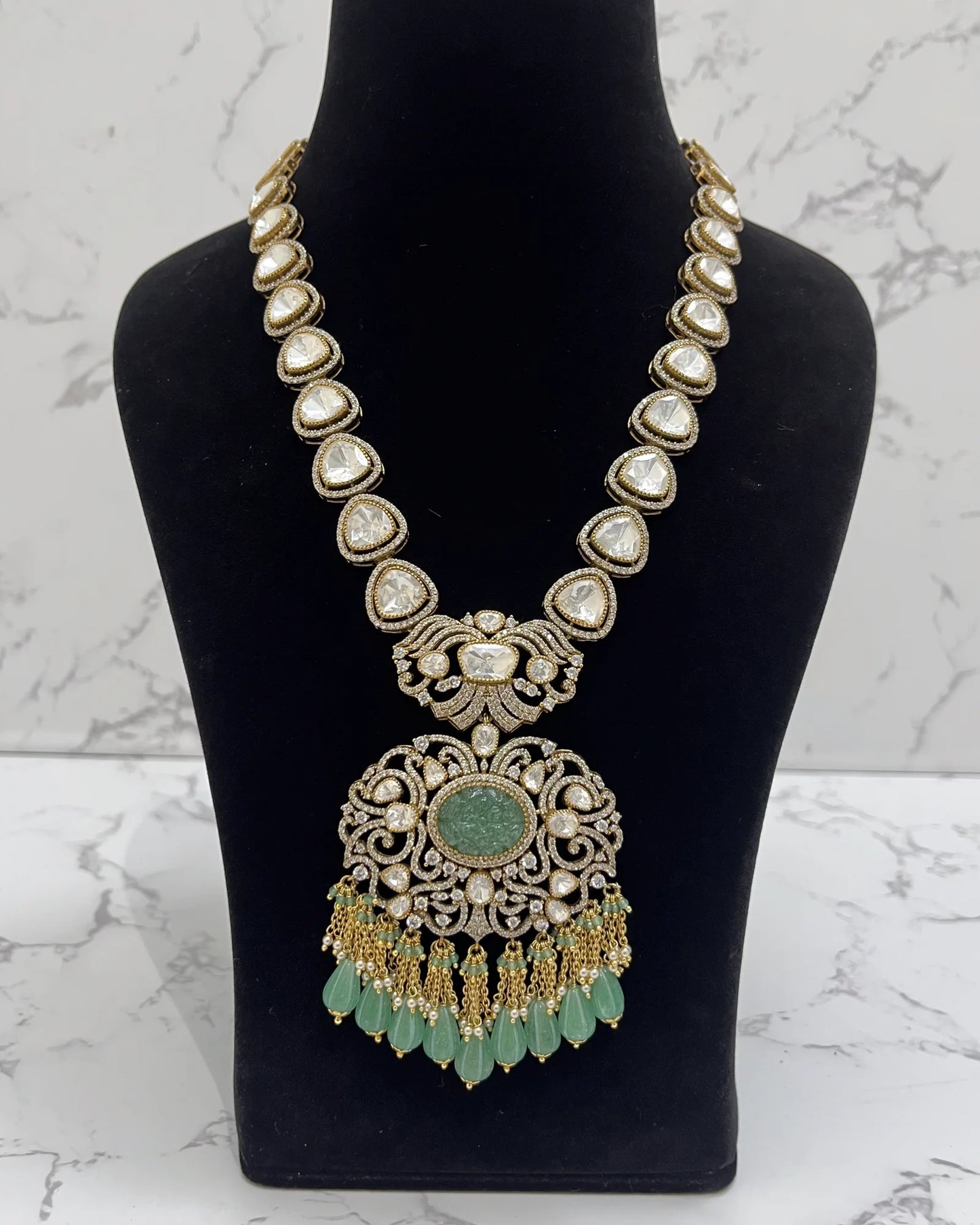 MOISSANITE POLKI NECKLACE