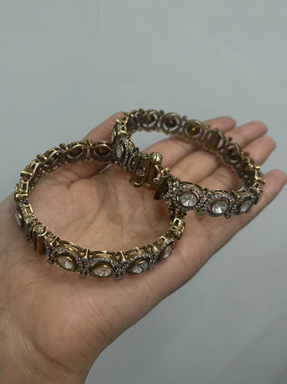 MOISSANITE POLKI BANGLES