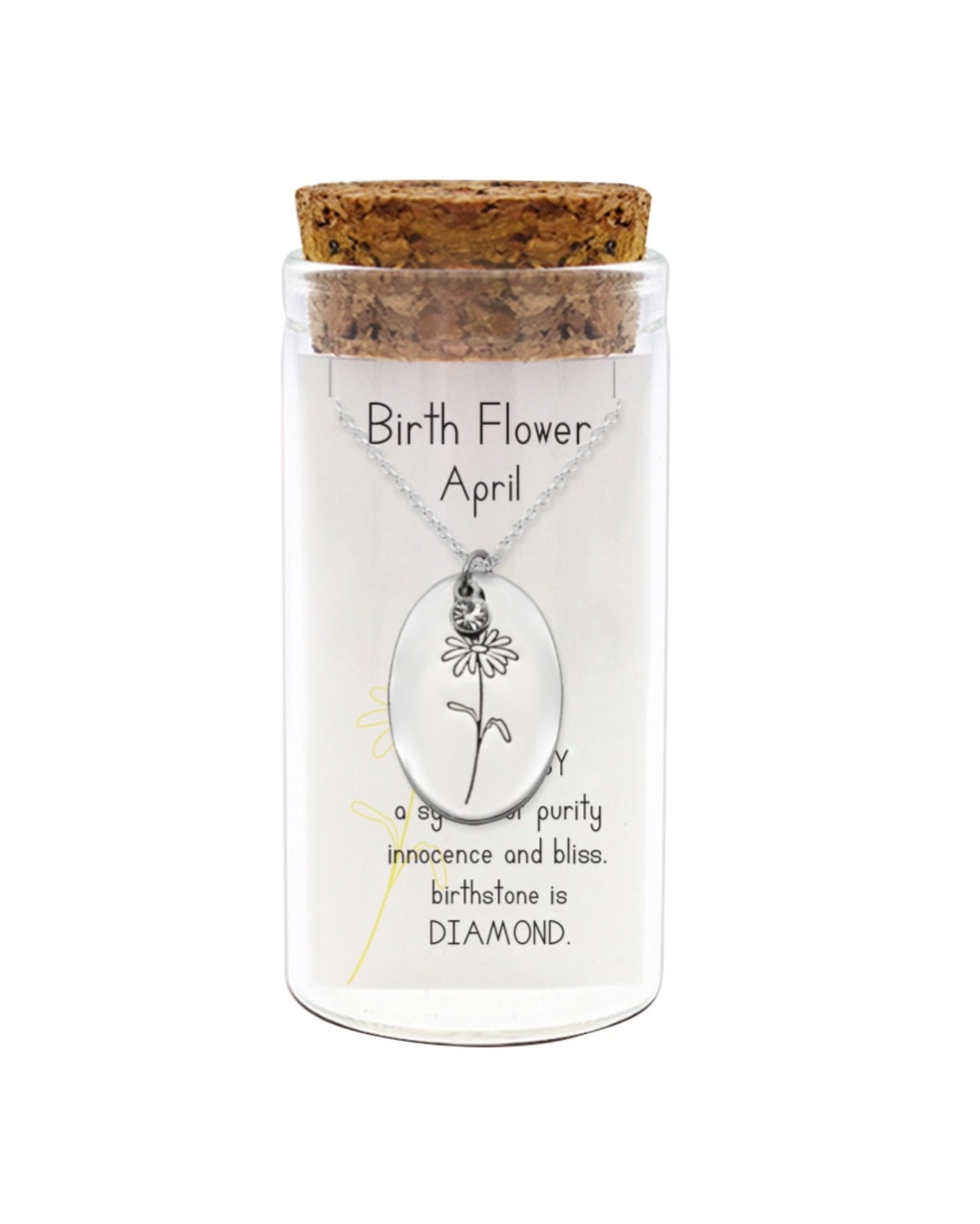 BIRTHDAY FLOWER & STONE NECKLACE