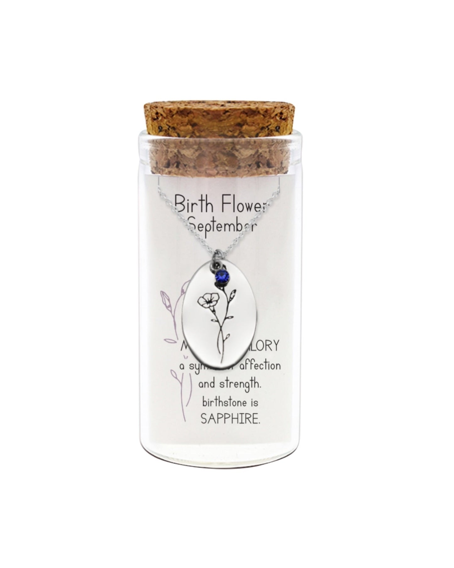 BIRTHDAY FLOWER & STONE NECKLACE