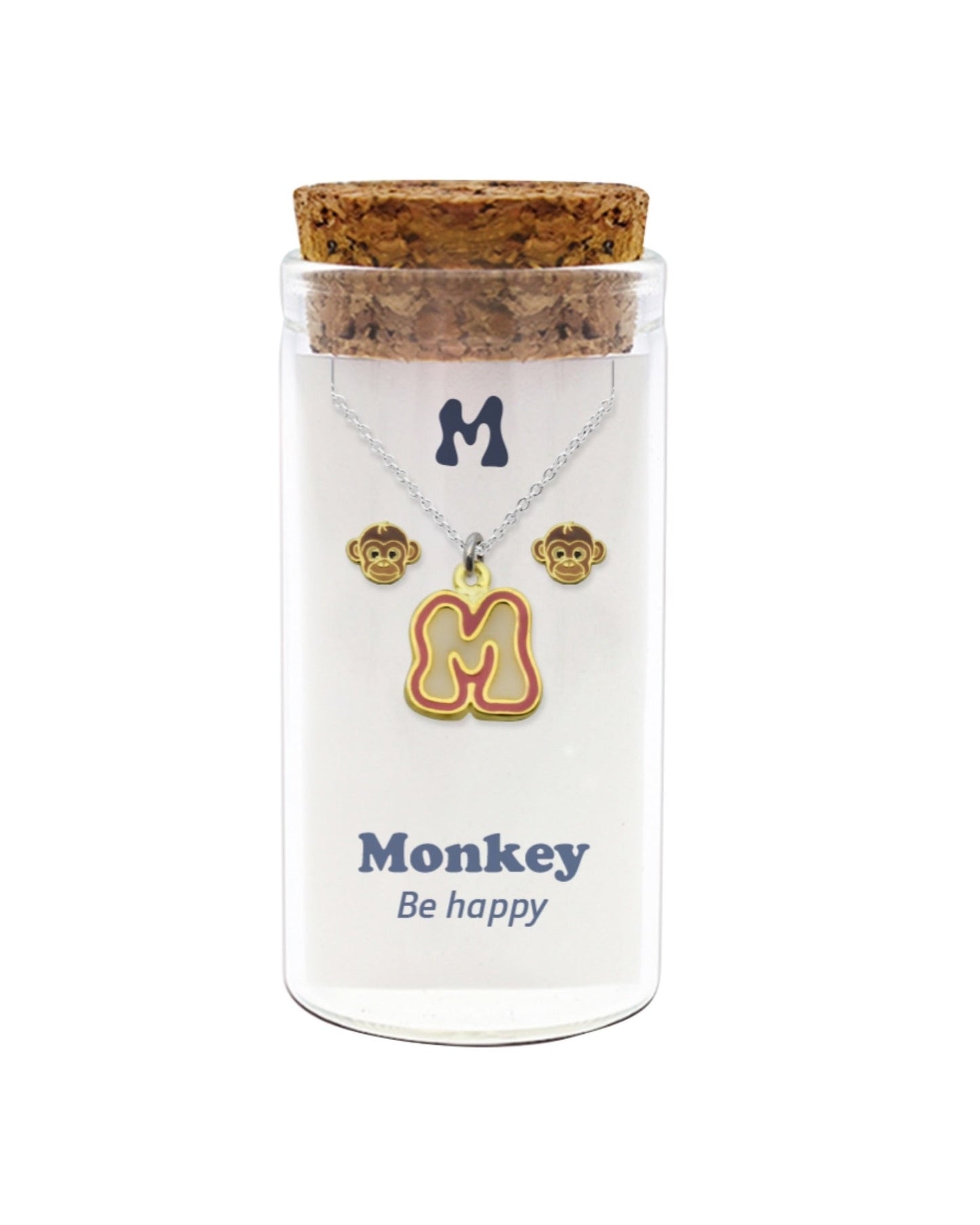 INITIALS NECKLACE & ANIMAL STUDS