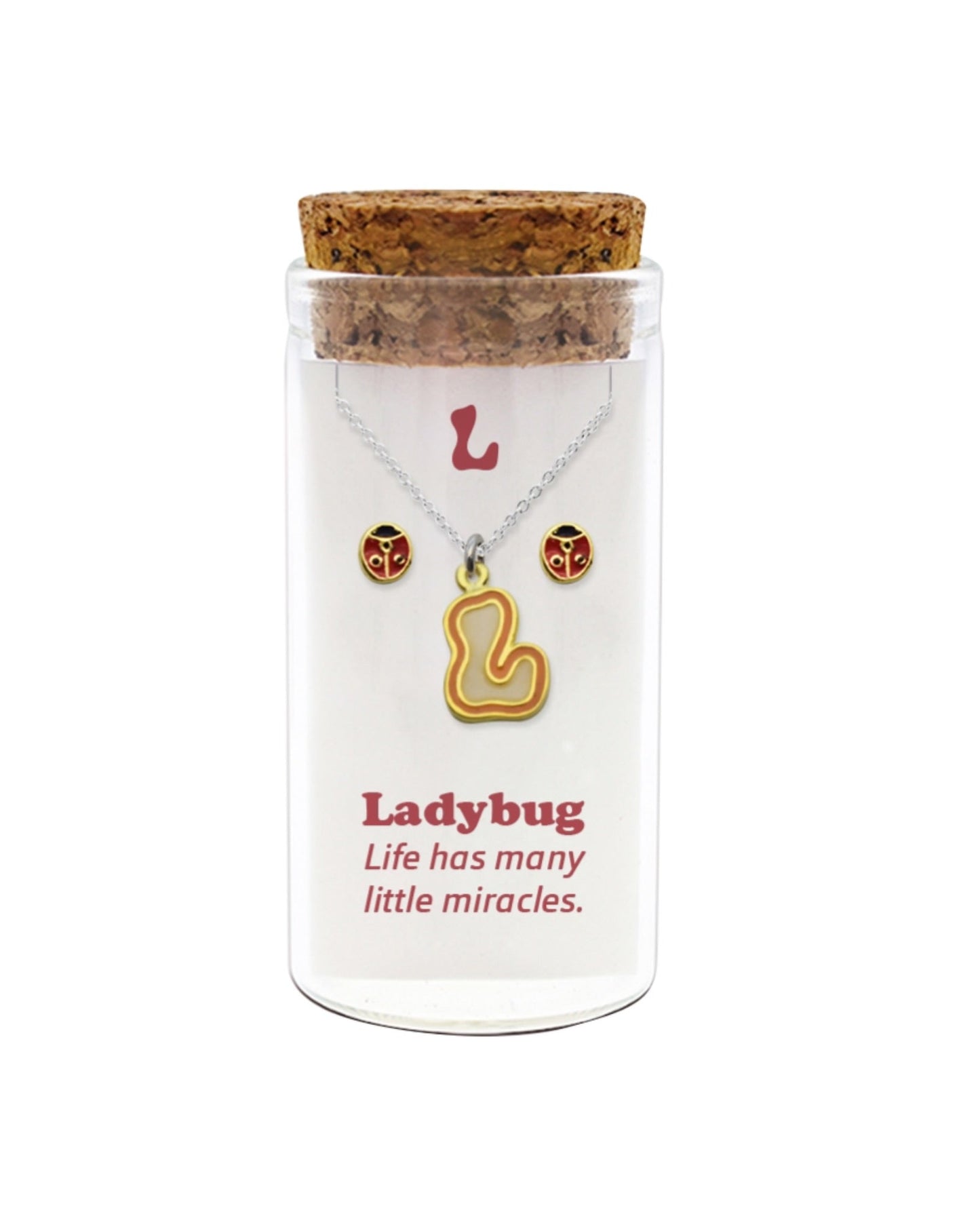 INITIALS NECKLACE & ANIMAL STUDS