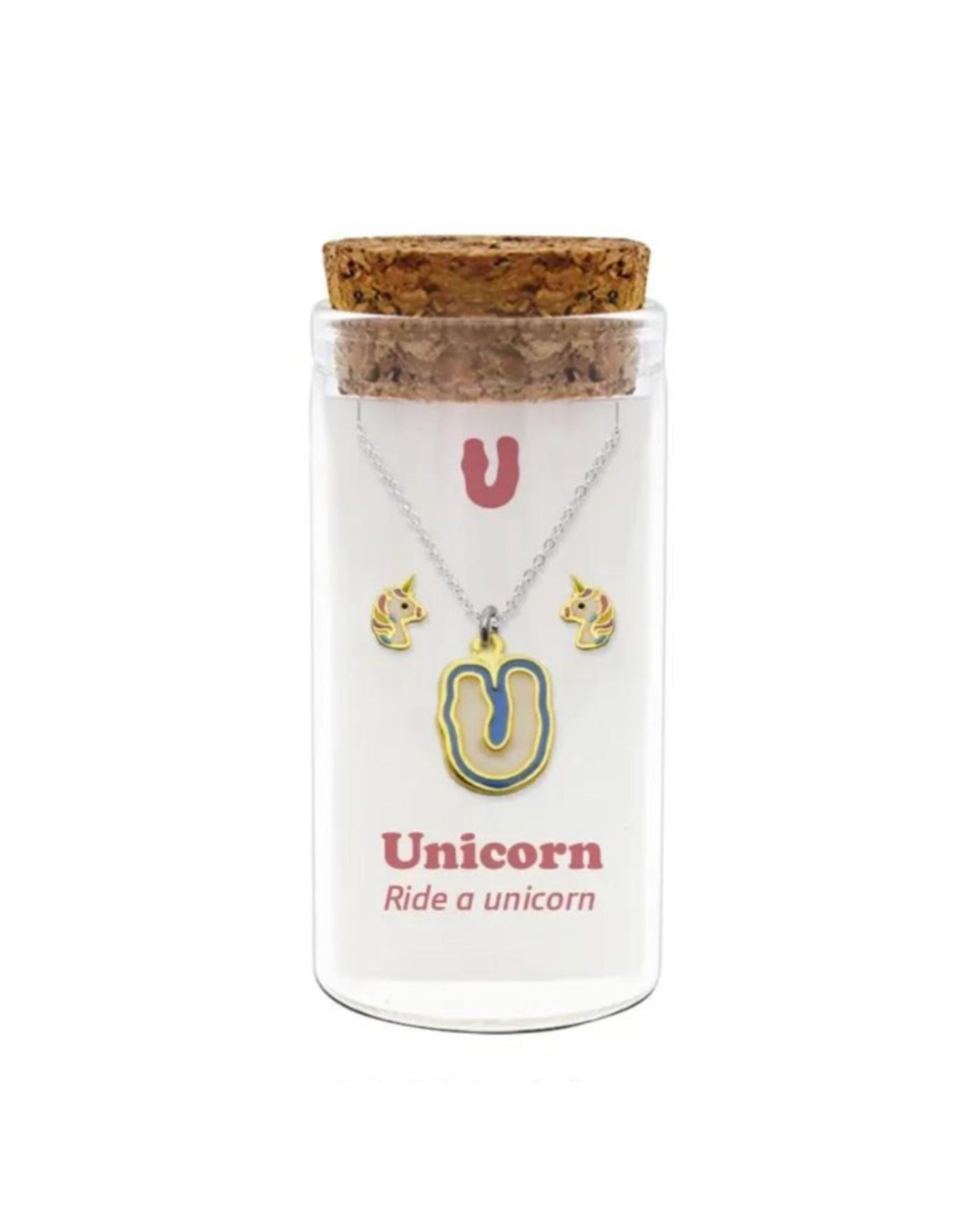 INITIALS NECKLACE & ANIMAL STUDS