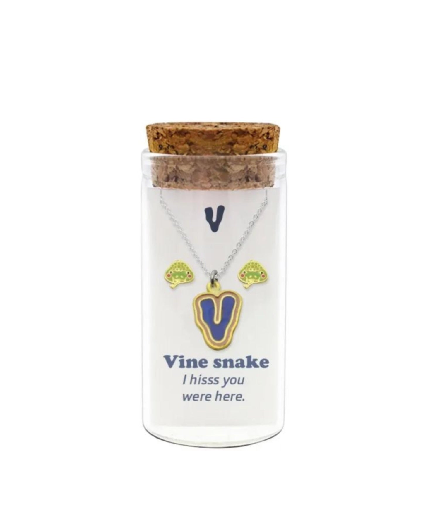 INITIALS NECKLACE & ANIMAL STUDS