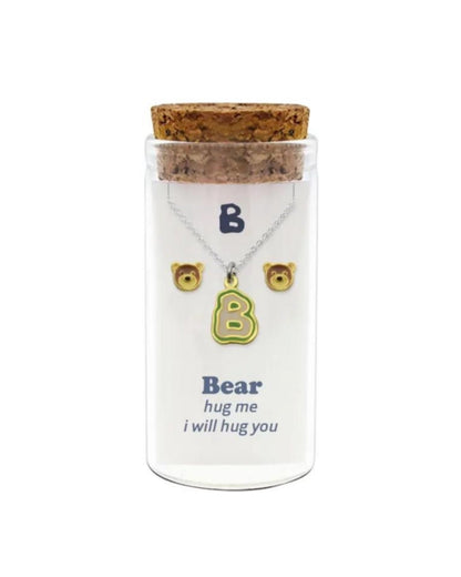 INITIALS NECKLACE & ANIMAL STUDS