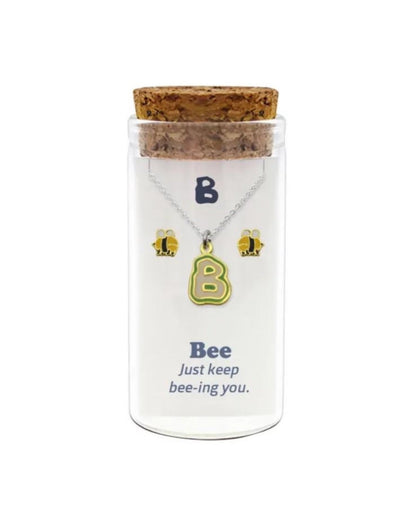 INITIALS NECKLACE & ANIMAL STUDS