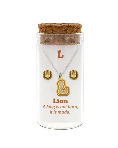 INITIALS NECKLACE & ANIMAL STUDS