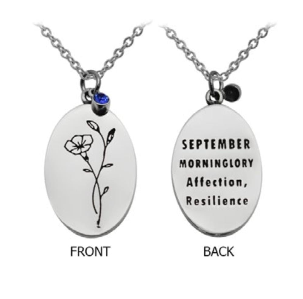 BIRTHDAY FLOWER & STONE NECKLACE