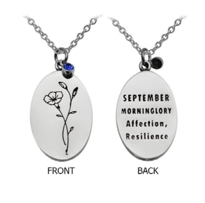 BIRTHDAY FLOWER & STONE NECKLACE