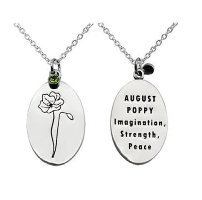 BIRTHDAY FLOWER & STONE NECKLACE