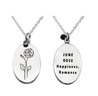 BIRTHDAY FLOWER & STONE NECKLACE