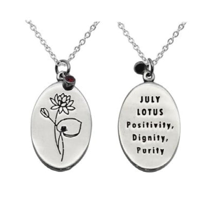 BIRTHDAY FLOWER & STONE NECKLACE