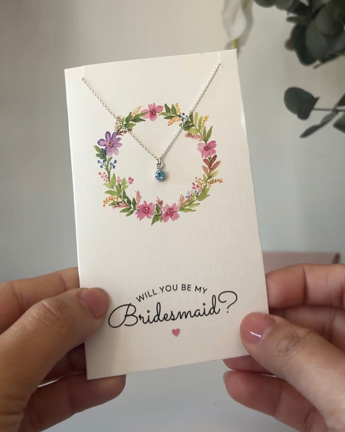 BRIDESMAID BIRTHSTONE NECKLACE
