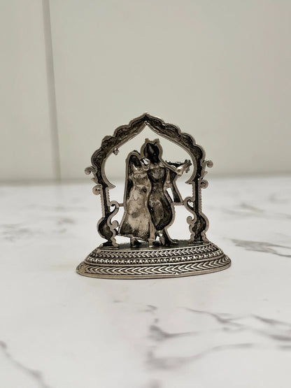 SILVER RADHA KRISHNA IDOL