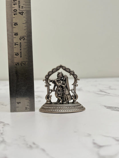 SILVER RADHA KRISHNA IDOL