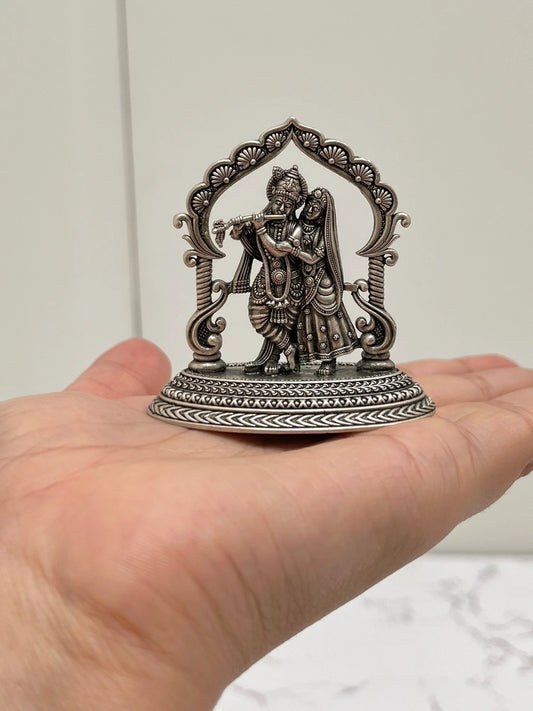 SILVER RADHA KRISHNA IDOL