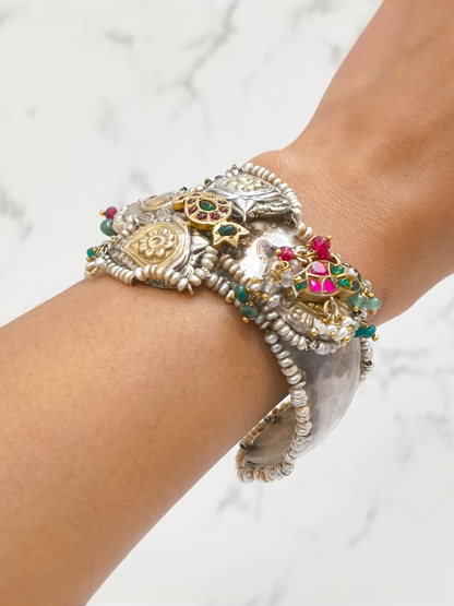 SILVER BRIDAL CUFF KADA