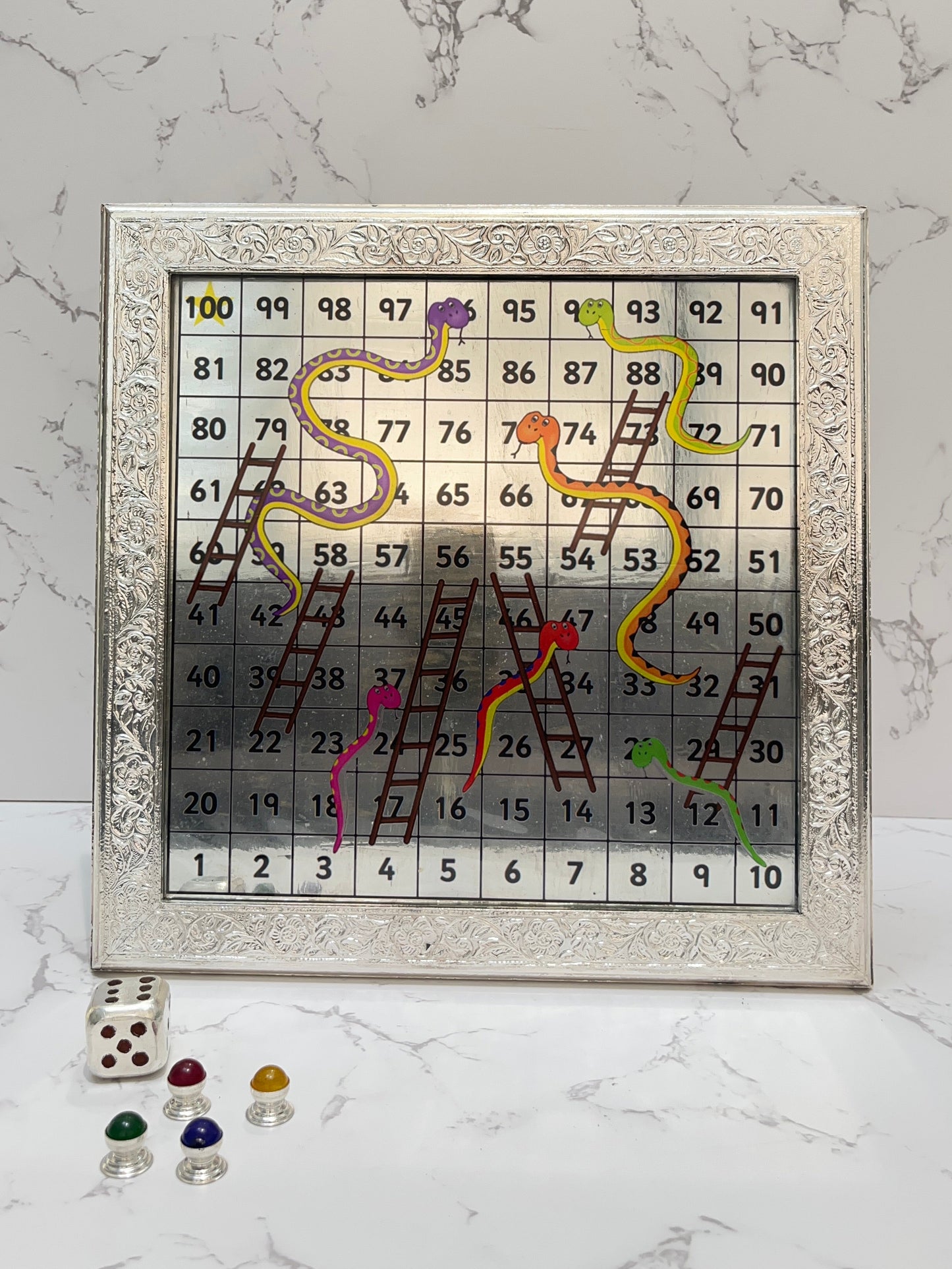 SNAKE AND LADDER GAME BOARD