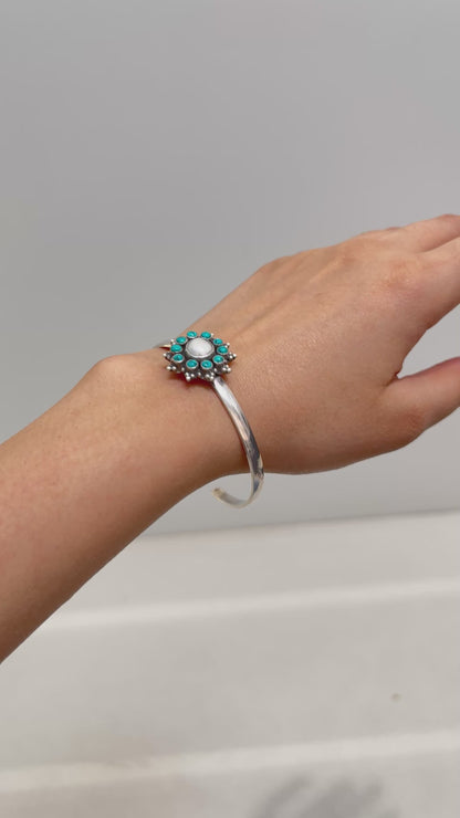 BLUE FLOWER BANGLE