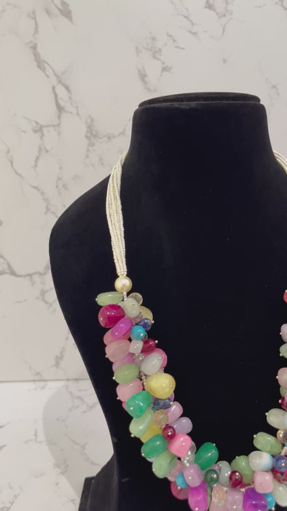 MULTICOLOUR STONE NECKLACE